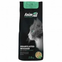 AnimAll (ЕнімАлл) Granulated Wooden Cat Litter Mint Aroma Деревний наповнювач з ароматом м'яти для котячого туалету img