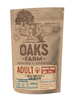 Сухий корм Oaks Farm Grain Free Adult Cat White Fish
