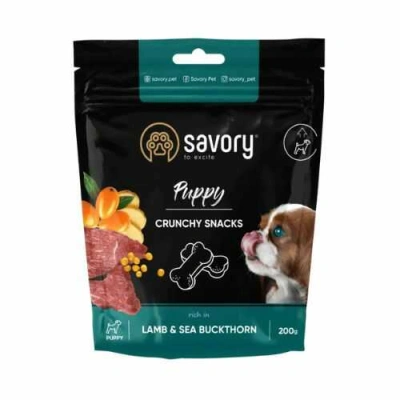 Savory (Сейворі) Puppy Crunchy Snacks Хрумкі ласощі з ягням та обліпихою для цуценят