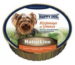 Happy Dog (Хепі Дог) NaturLine Паштет для собак з куркою та качкою