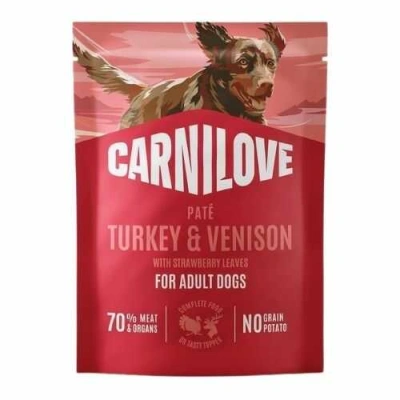 Carnilove (Карнілав) Dog Adult Pate Turkey, Venison & Strawberry Leaves Паштет з індичкою, олениною і листям полуниці для собак різних порід