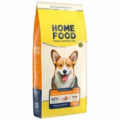Home Food (Хоум Фуд) Dog Adult Medium Healthy Skin & Shiny Coat Turkey & Salmon Сухий корм з індичкою і лососем для здорової шкіри і блискучої шерсті собак середніх порід