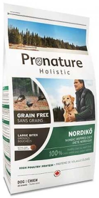 Pronature Holistic (Пронатюр Холістик) Nordikо Large Bites Беззерновий корм з індичкою і ягодами для собак середніх і великих порід