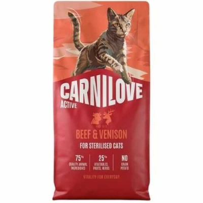 Carnilove (Карнілав) Active Cat Adult Sterilised Beef & Venison Беззерновий сухий корм з яловичиною й олениною для стерилізованих котів і кішок