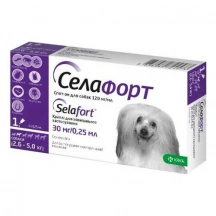 Selafort (Селафорт) Краплі на холку від глистів, бліх, вошей і кліщів для собак 2,6-5кг img