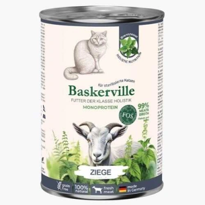 Baskerville (Баскервіль) Monoprotein FOS Cat Sterilised Goat Беззерновий вологий корм з м'ясом кози для стерилізованих котів і кішок
