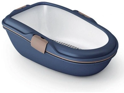 Stefanplast (Стефанпласт) Furba Chic Maxi Туалет відкритий з високими бортами для котів та кішок, 69,5x47x26 см, синій