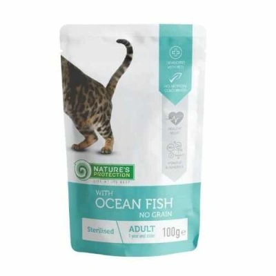 Natures Protection (Натур Протекшн) Cat Adult Sterilised Grain Free Ocean fish Беззерновий вологий корм з океанічною рибою для котів і кішок після стерилізації
