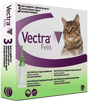 Vectra Felice (Вектра Феліс) Краплі на холку для кішок від бліх та кліщів до 10 кг, 3 шт