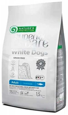 Natures Protection (Натур Протекшн) Superior Care White Dogs Grain Free Adult Small & Mini Breeds Herring Корм ​​для білих собак дрібних порід з оселедцем