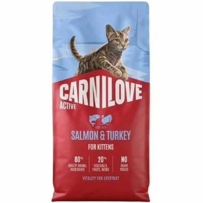 Carnilove (Карнілав) Active Kitten Salmon & Turkey Беззерновий сухий корм з лососем та індичкою для кошенят