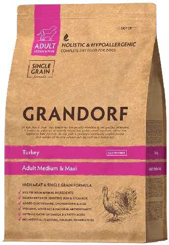 Сухий корм Grandorf All Breeds Grain Free Turkey & Brown Rice