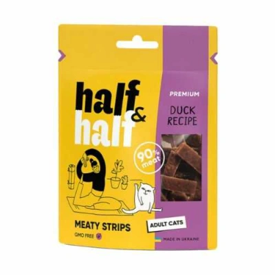 Half & Half (Халф енд Халф) Cat Adult Meaty Strips Ласощі з качкою для дорослих котів і кішок