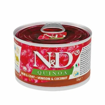 Farmina (Фарміна) N&D Quinoa Grain Free Dog Adult Mini Skin & Coat Venison Беззерновий вологий корм з олениною для собак дрібних порід з харчовою алергією