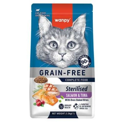 Wanpy (Ванпі) Cat Sterilized Grain Free Salmon & Tuna Беззерновий сухий корм з лососем і тунцем для стерилізованих котів і кішок
