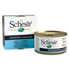 Schesir (Шезір) Tuna & Squid Консерви з тунцем і кольмаром для котів та кішок img
