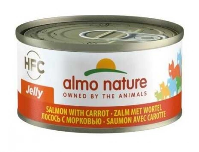 Almo Nature (Альмо Натюр) HFC Adult Cat Jelly Salmon & Carrot Консерви з лососем та морквою для дорослих котів і кішок, шматочки в желе