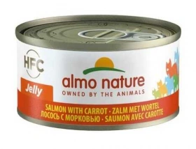 Almo Nature (Альмо Натюр) HFC Adult Cat Jelly Salmon & Carrot Консерви з лососем та морквою для дорослих котів і кішок, шматочки в желе