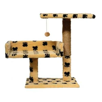 Пухнастики Драпак для котів та кішок з диваном, джут бежевий з лаками