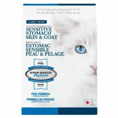 Oven-Baked (Овен-Бекед) Tradition Skin & Stomach Cat Adult Fish Сухий беззерновий корм з рибою для здорового травлення, шерсті та шкіри котів і кішок