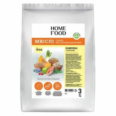 Home Food (Хоум Фуд) Muesli Dog Adult Samurai Salmon Мюслі з лососем для дорослих собак різних порід