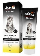 AnimAll VetLine (ЕнімАлл Ветлайн) Fitopaste Malt Фітопаста для виведення вовни у котів та кішок