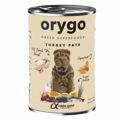 Orygo (Оріго) Pate Dog Adult All Breeds Turkey & Pumpkin Повнораціонний паштет з індичкою та гарбузом для дорослих собак різних порід