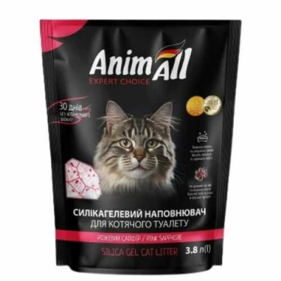 AnimAll (ЕнімАлл) Silica Gel Cat litter Pink Sapphire Наповнювач силікагелевий для котячого туалету Рожевий сапфір