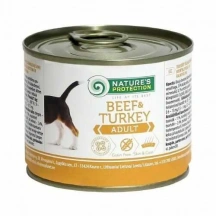 Natures Protection (Натур Протекшн) Dog Adult All Breeds Beef & Turkey Беззерновий вологий корм з яловичиною й індичкою для дорослих собак усіх порід img