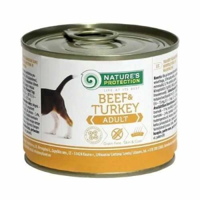Natures Protection (Натур Протекшн) Dog Adult All Breeds Beef & Turkey Беззерновий вологий корм з яловичиною й індичкою для дорослих собак усіх порід