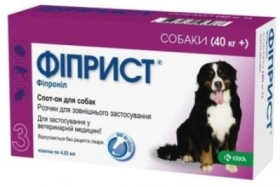 Фіприст Спот-Он Краплі на холку від бліх та кліщів для собак 40-60 кг, 3 шт img