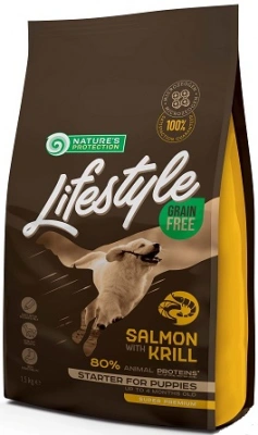 Natures Protection (Натур Протекшн) Lifestyle Grain Free Starter For Puppies Salmon & Krill Корм ​​для цуценят до 4 місяців