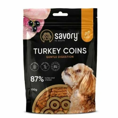 Savory (Сейворі) Puppy Turkey Coins Gentle Digestion Джерки з індички для цуценят різних порід