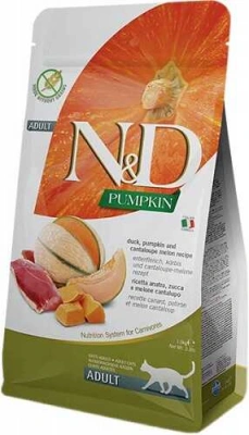 Farmina (Фарміна) N&D Pumpkin Grain Free Cat Adult Duck & Cantaloupe Беззерновий сухий корм з качкою та гарбузом для котів і кішок