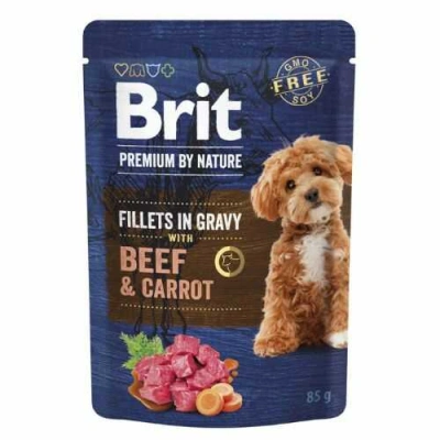 Brit Premium (Бріт Преміум) Dog Adult Fillets in Gravy Beef & Carrot Вологий корм з яловичиною та морквою в соусі для собак дрібних порід