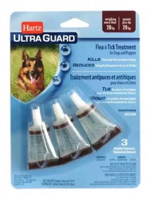 Hartz (Хартц) Ultra Guard Flea & Tick Drops for Dogs and Puppies Краплі від бліх, кліщів та комарів для собак та цуценят понад 28 кг