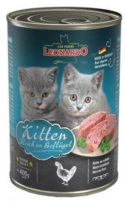 Leonardo (Леонардо) Kitten Консерви для кошенят з домашньою птицею