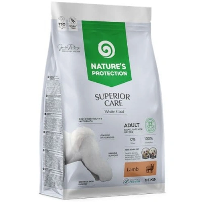 Natures Protection (Натур Протекшн) 17 кг Superior Care White Dogs Adult Small & Mini Breeds Lamb Корм ​​для білих собак дрібних порід з ягням
