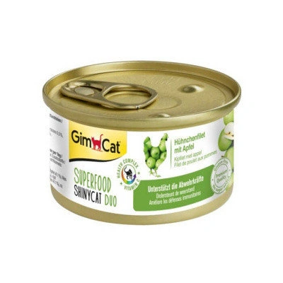 GimCat (ДжимКет) Shiny Superfood Cat Консерви з куркою та яблуком для котів та кішок