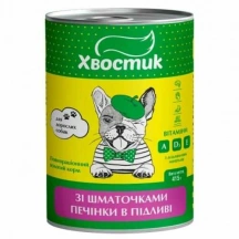 Хвостик Dog Adult Liver in Gravy Вологий корм з печінкою в підливі для дорослих собак різних порід img