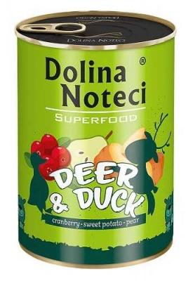 Dolina Noteci (Долина Нотечи) Premium Superfood Консервы с олениной и уткой для собак 400 гр