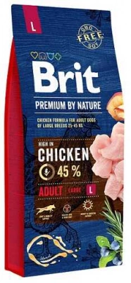 Brit Premium (Бріт Преміум) Dog Adult L Сухий корм для великих порід собак з куркою