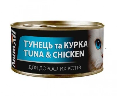 AnimAll (ЕнімАлл) Вологий корм з тунцем і куркою для дорослих котів і кішок