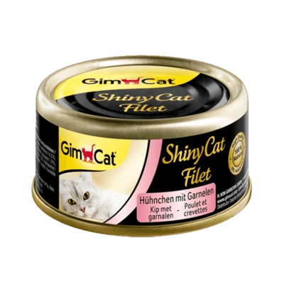 GimCat (ДжимКет) Shiny Cat Filet Консерви з куркою та креветками для котів та кішок