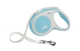 Flexi (Флексі) New Comfort M Повідець-рулетка для собак середніх порід з вагою до 25 кг, стрічка, 5 м, блакитний img