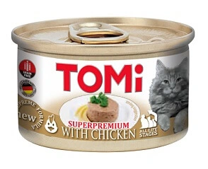 Tomi (Томі) Chicken Superpremium Консерви з куркою для кішок, мус