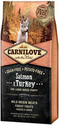 Carnilove (Карнілав) Puppy Large Breed Salmon & Turkey Корм ​​для цуценят великих порід з лососем та індичкою