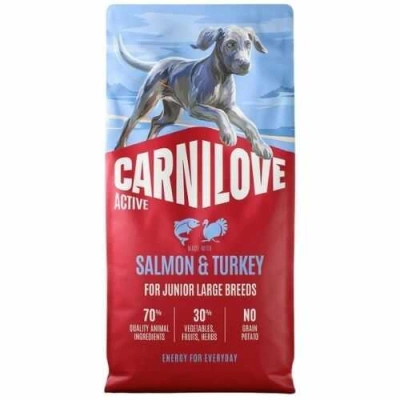 Carnilove (Карнілав) Active Junior Large Breed Salmon & Turkey Беззерновий сухий корм ​​з лососем та індичкою для цуценят великих порід