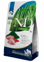 Farmina (Фарміна) N&D Grain Free Spirulina Dog Adult Medium & Maxi Lamb Сухий корм з ягням, спіруліною та ягодами годжі для дорослих собак середніх і великих порід img