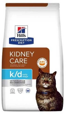 Hills (Хиллс) K/D Early Stage 1,5 кг Ветеринарный корм для котов и кошек для поддержания функции почек на ранней стадии заболевания